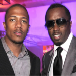 Nick Cannon and Sean "Diddy" Combs attend a party at Diddy's Den in 2008