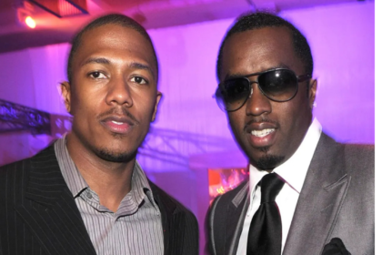 Nick Cannon and Sean "Diddy" Combs attend a party at Diddy's Den in 2008