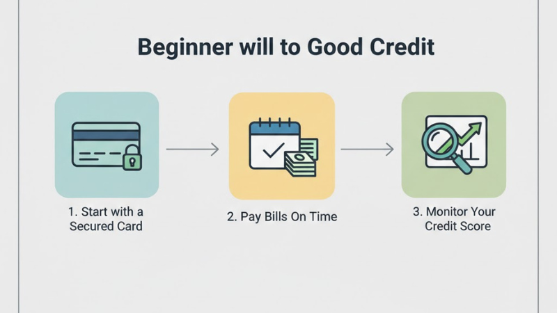 beginner building credit score in USA