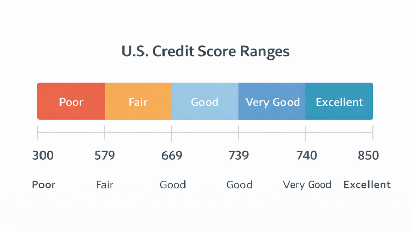 credit score range chart usa