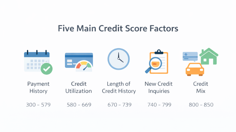factors that cause credit score to change