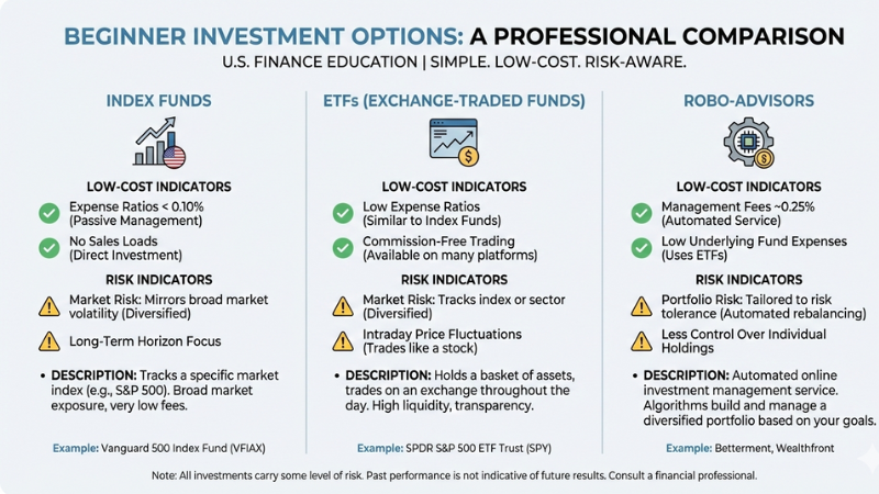 beginner investment options comparison