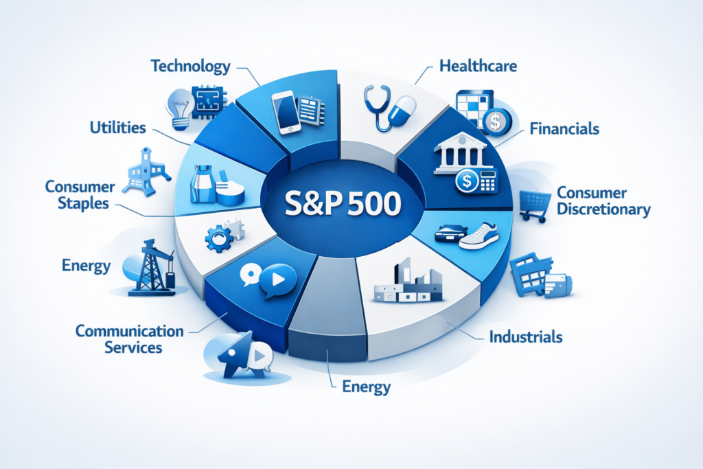 S&P 500 index composition diversified companies