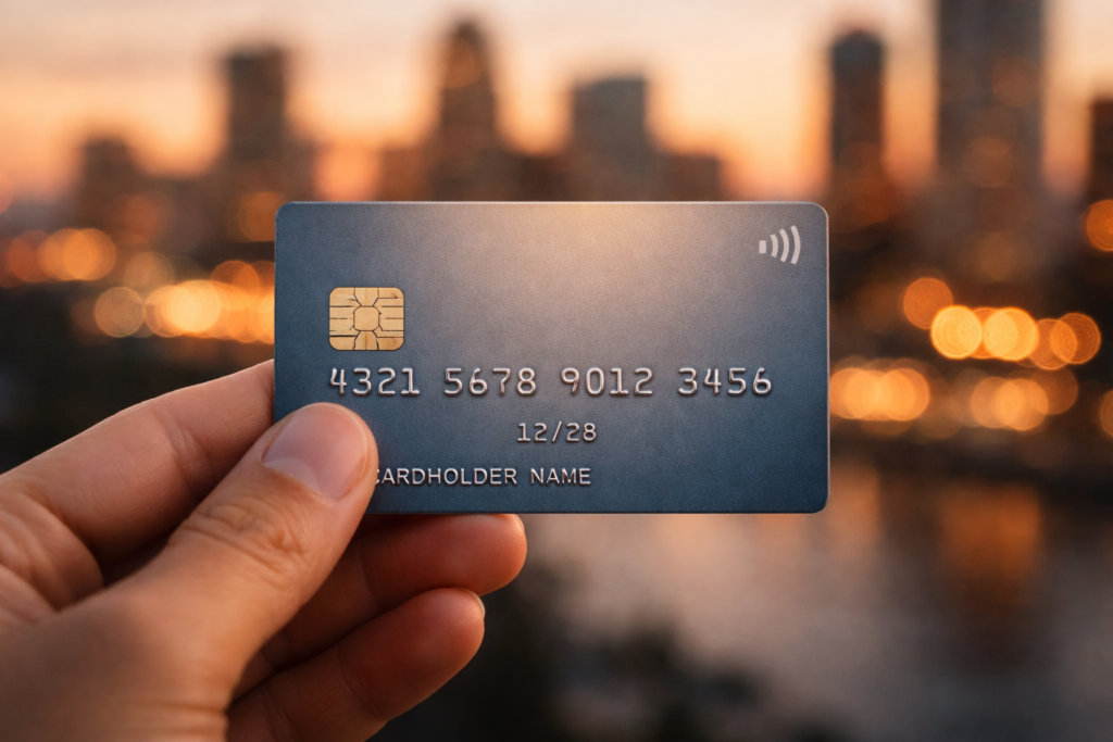 H-1B visa holder holding first US credit card after approval Title: First Credit Card Approval for H-1B Visa Holder in the United States
