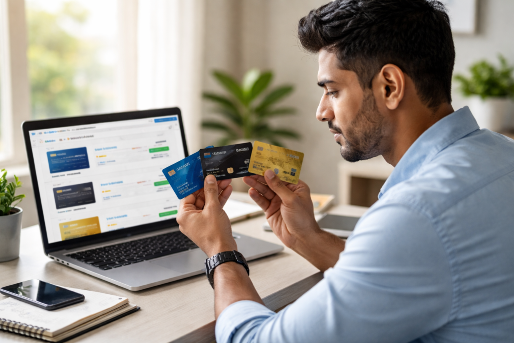 H-1B visa holder comparing best US credit cards for zero credit history