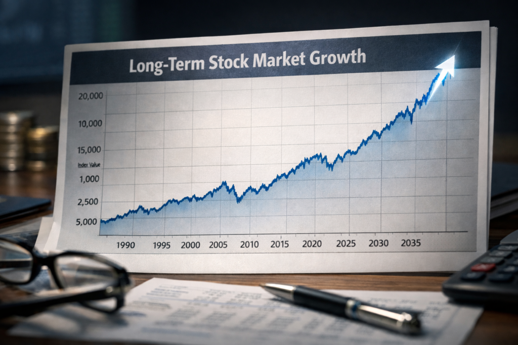 Long term stock market growth chart S&P 500 trend