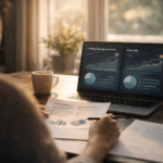 Parent reviewing 529 college savings plan and Roth IRA rollover options at home desk