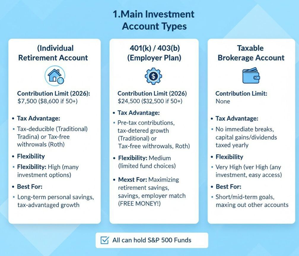 Retirement and brokerage account comparison