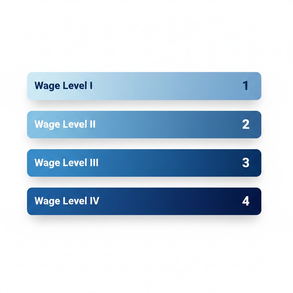 H-1B 2026 wage level lottery entry weight chart Level I through Level IV