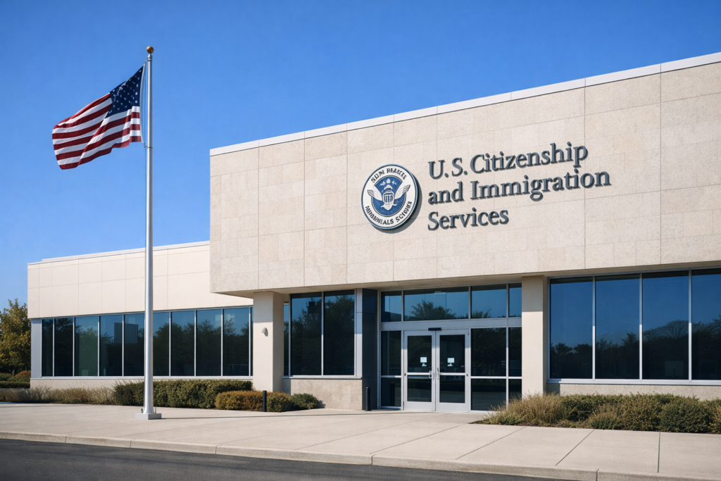 U.S. Citizenship and Immigration Services office building exterior